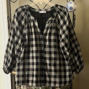 Women's light weight flannel top